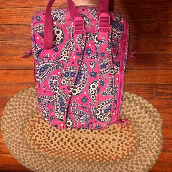 Vera Bradley Pink and Blue Paisley Backpack Charming paisley  display picture 1